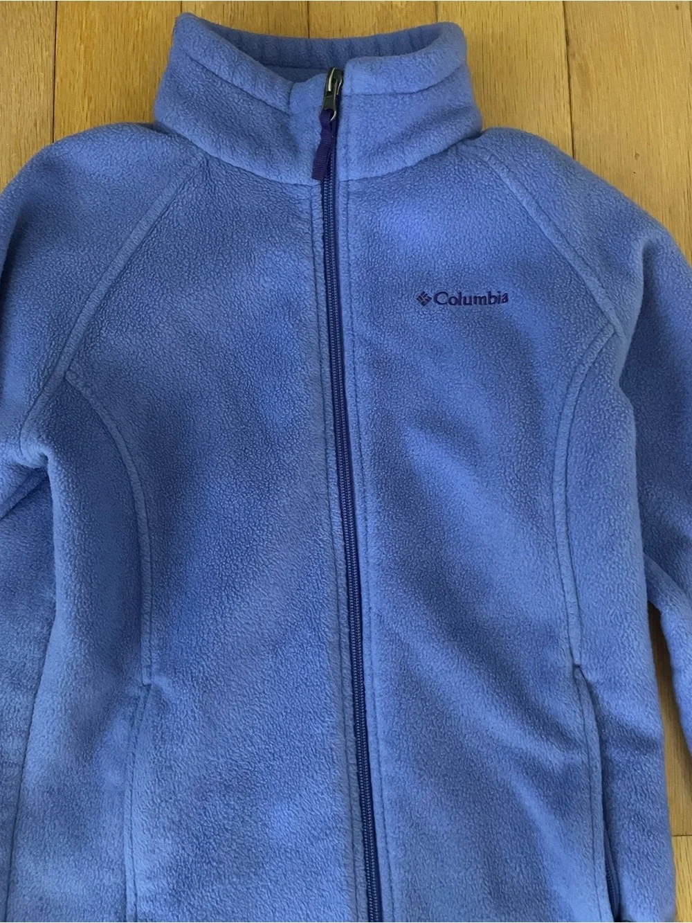 Columbia Kids Purple-Blue Fleece Jacket - Picture 5 of 8